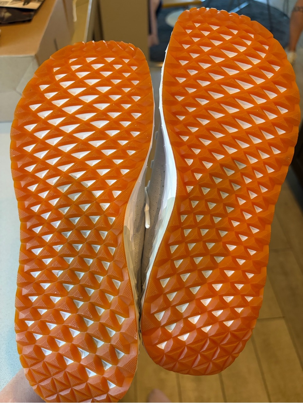 NOBULL (new with box) women’s size 8 White Athletic Shoes with Gum Toe Accent - Picture 2 of 7